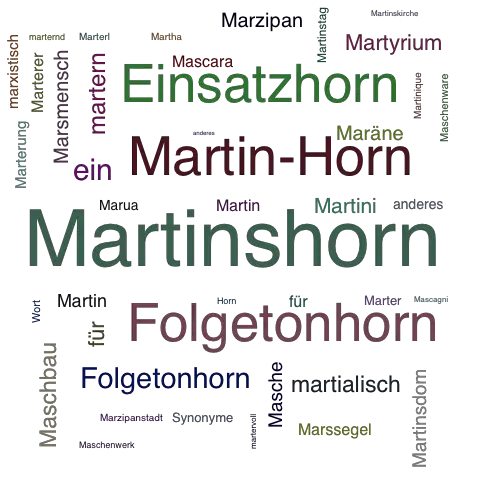 Ein anderes Wort für Martinshorn - Synonym Martinshorn