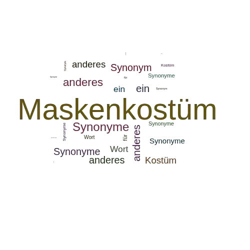 Ein anderes Wort für Maskenkostüm - Synonym Maskenkostüm