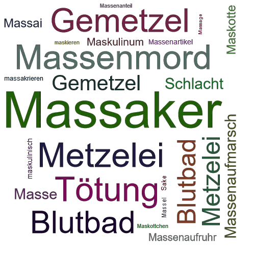 Ein anderes Wort für Massaker - Synonym Massaker