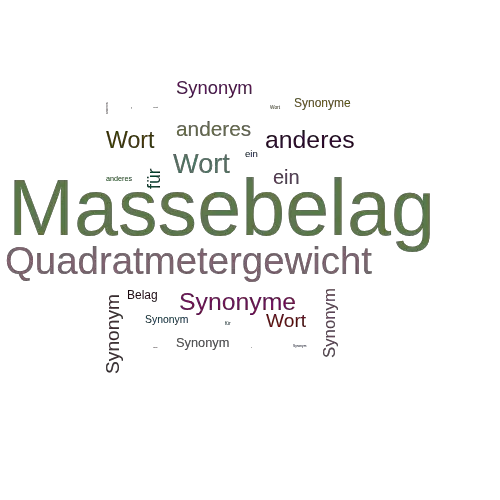 Ein anderes Wort für Massebelag - Synonym Massebelag