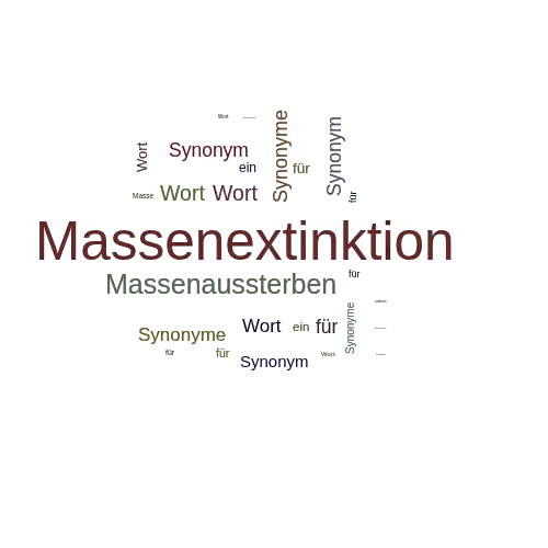 Ein anderes Wort für Massenextinktion - Synonym Massenextinktion