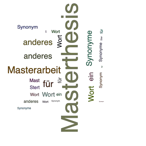 Ein anderes Wort für Masterthesis - Synonym Masterthesis