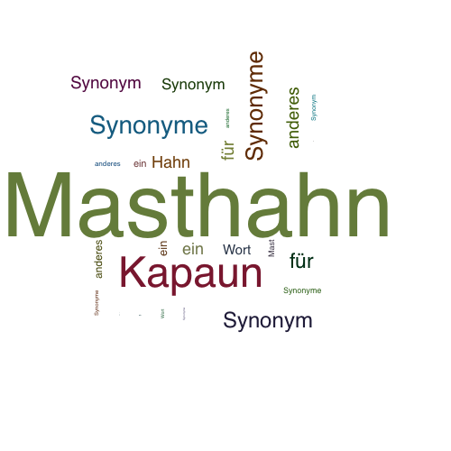 Ein anderes Wort für Masthahn - Synonym Masthahn