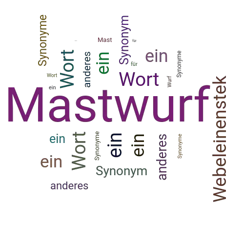 Ein anderes Wort für Mastwurf - Synonym Mastwurf