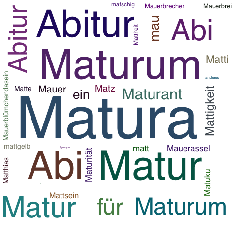 Ein anderes Wort für Matura - Synonym Matura