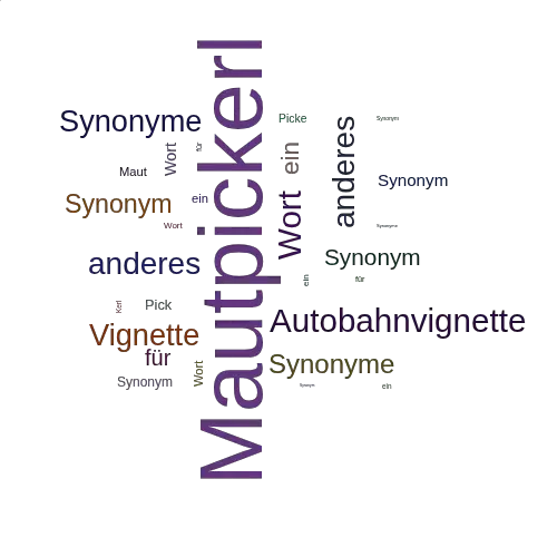 Ein anderes Wort für Mautpickerl - Synonym Mautpickerl