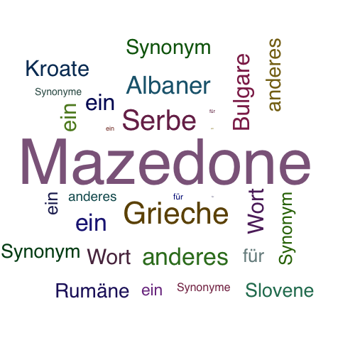 Ein anderes Wort für Mazedone - Synonym Mazedone
