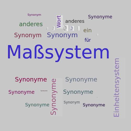Ein anderes Wort für Maßsystem - Synonym Maßsystem
