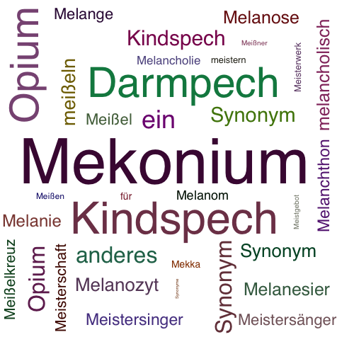 Ein anderes Wort für Mekonium - Synonym Mekonium