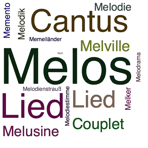 Ein anderes Wort für Melos - Synonym Melos