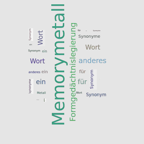 Ein anderes Wort für Memorymetall - Synonym Memorymetall
