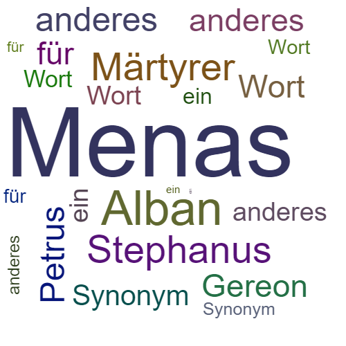 Ein anderes Wort für Menas - Synonym Menas