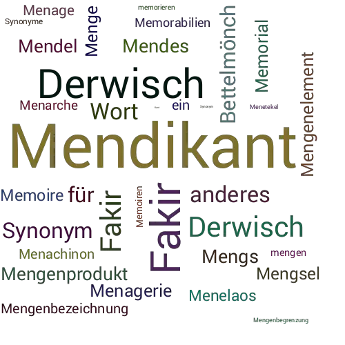 Ein anderes Wort für Mendikant - Synonym Mendikant