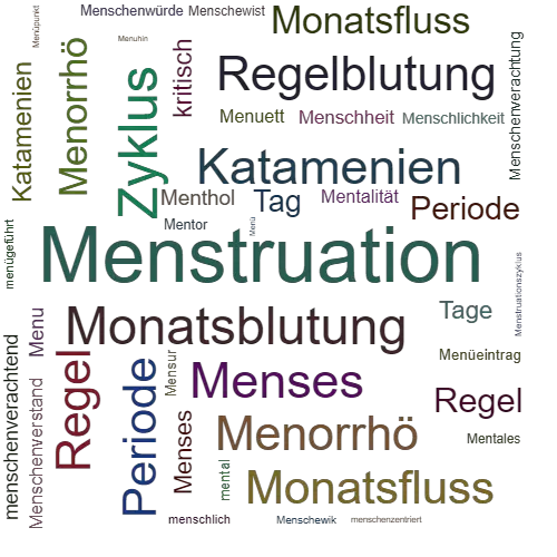 Ein anderes Wort für Menstruation - Synonym Menstruation