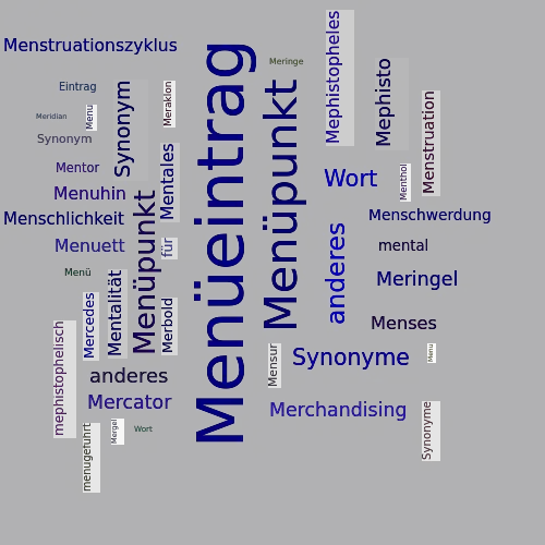 Ein anderes Wort für Menüeintrag - Synonym Menüeintrag