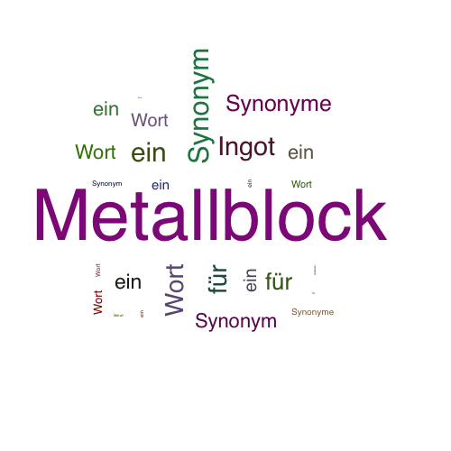 Ein anderes Wort für Metallblock - Synonym Metallblock