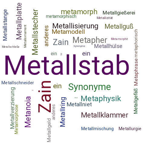Ein anderes Wort für Metallstab - Synonym Metallstab