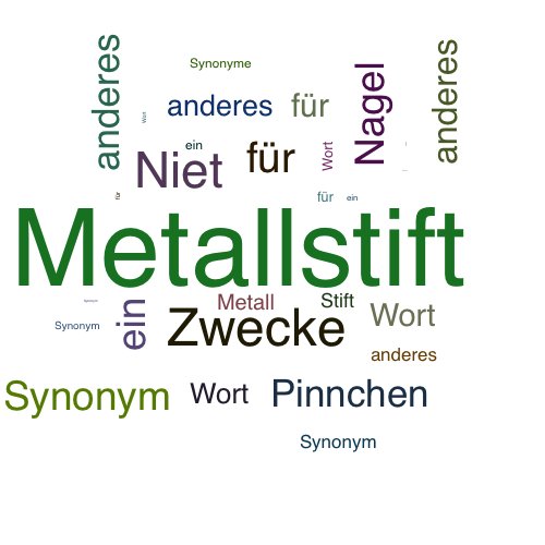 Ein anderes Wort für Metallstift - Synonym Metallstift