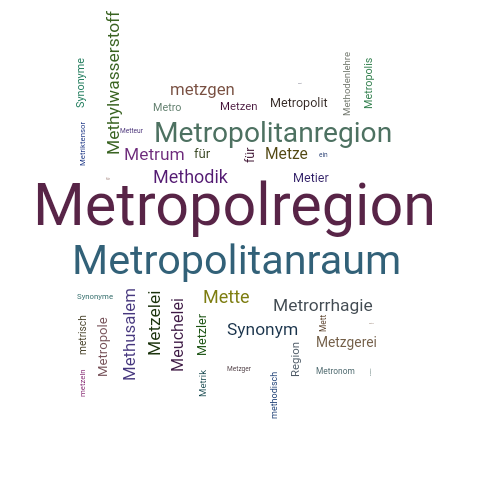 Ein anderes Wort für Metropolregion - Synonym Metropolregion