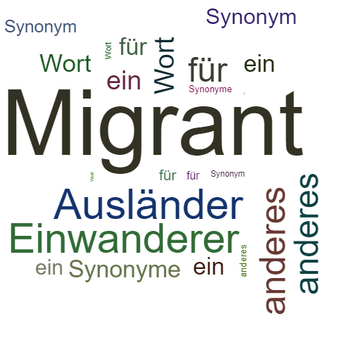 Ein anderes Wort für Migrant - Synonym Migrant