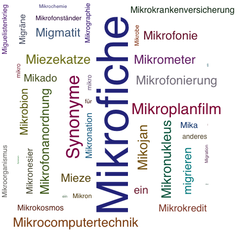 Ein anderes Wort für Mikrofiche - Synonym Mikrofiche
