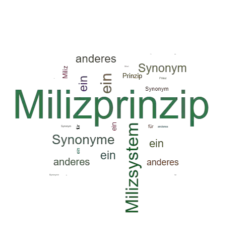 Ein anderes Wort für Milizprinzip - Synonym Milizprinzip