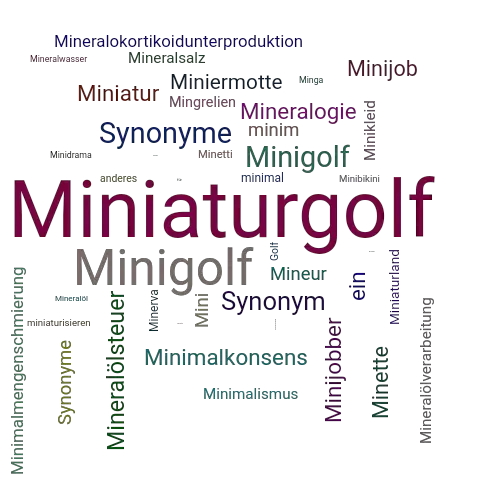 Ein anderes Wort für Miniaturgolf - Synonym Miniaturgolf