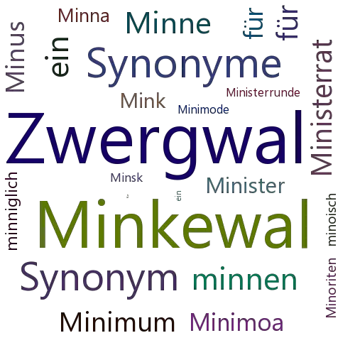 Ein anderes Wort für Minkwal - Synonym Minkwal