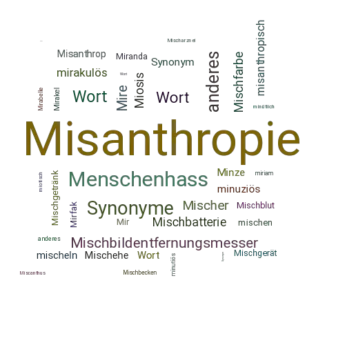 Ein anderes Wort für Misanthropie - Synonym Misanthropie