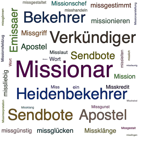 Ein anderes Wort für Missionar - Synonym Missionar