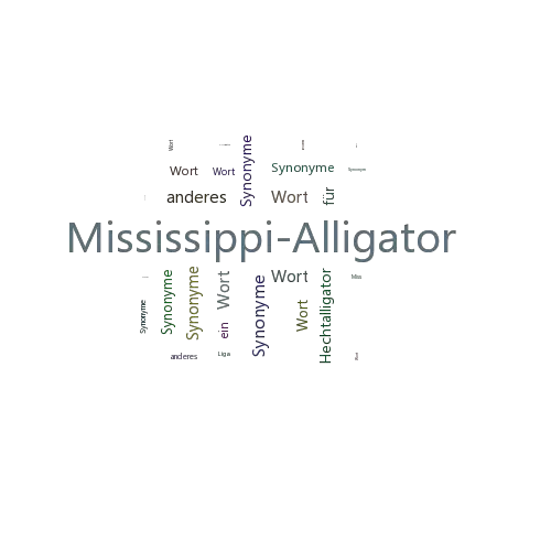 Ein anderes Wort für Mississippi-Alligator - Synonym Mississippi-Alligator