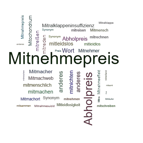 Ein anderes Wort für Mitnehmepreis - Synonym Mitnehmepreis