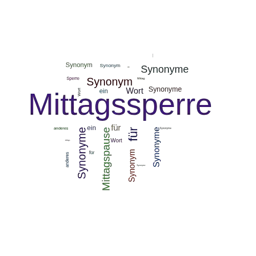 Ein anderes Wort für Mittagssperre - Synonym Mittagssperre