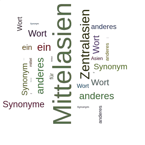 Ein anderes Wort für Mittelasien - Synonym Mittelasien