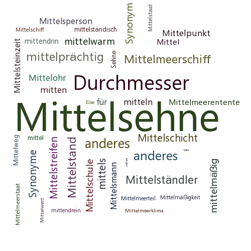 Ein anderes Wort für Mittelsehne - Synonym Mittelsehne