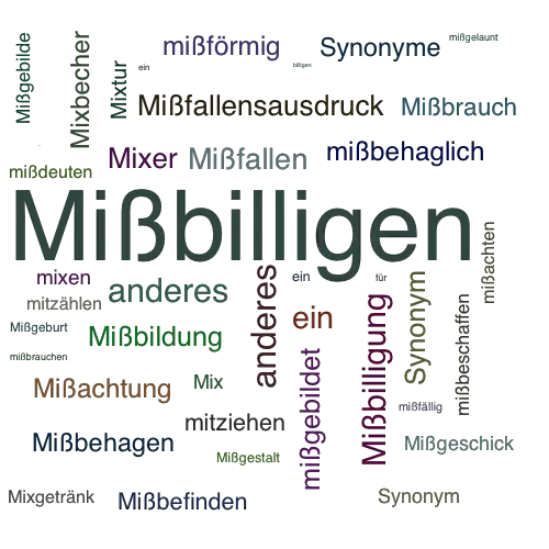 Ein anderes Wort für Mißbilligen - Synonym Mißbilligen