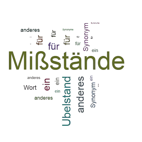 Ein anderes Wort für Mißstände - Synonym Mißstände