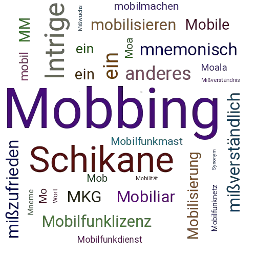 Ein anderes Wort für Mobbing - Synonym Mobbing