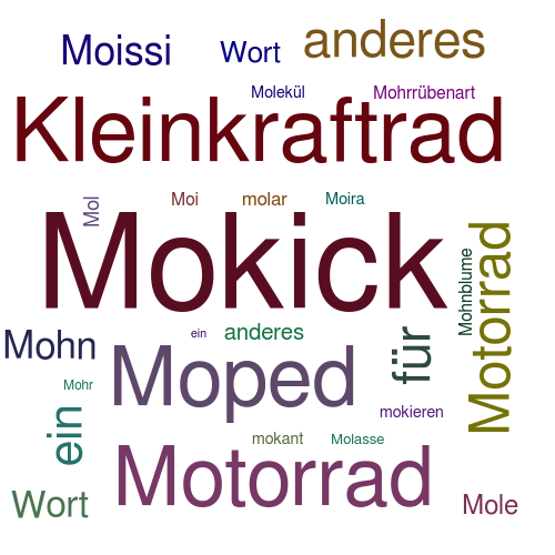 Ein anderes Wort für Mokick - Synonym Mokick