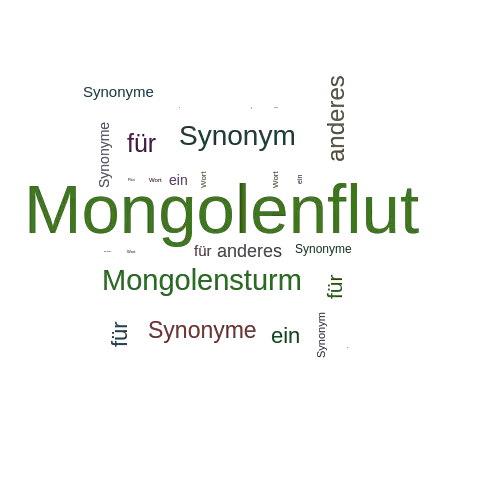Ein anderes Wort für Mongolenflut - Synonym Mongolenflut
