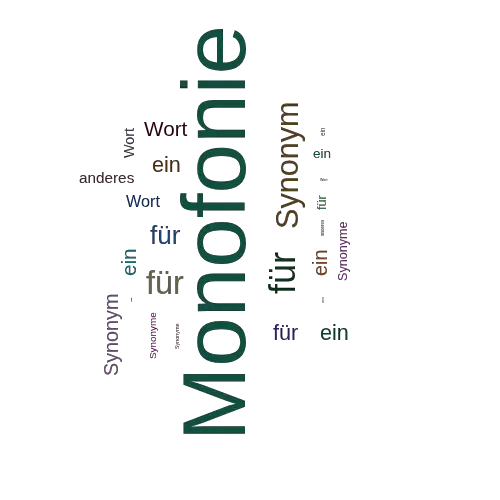 Ein anderes Wort für Monofonie - Synonym Monofonie