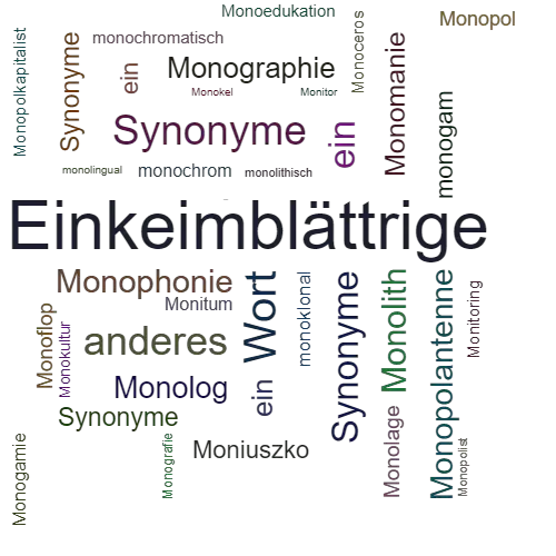 Ein anderes Wort für Monokotyledonen - Synonym Monokotyledonen