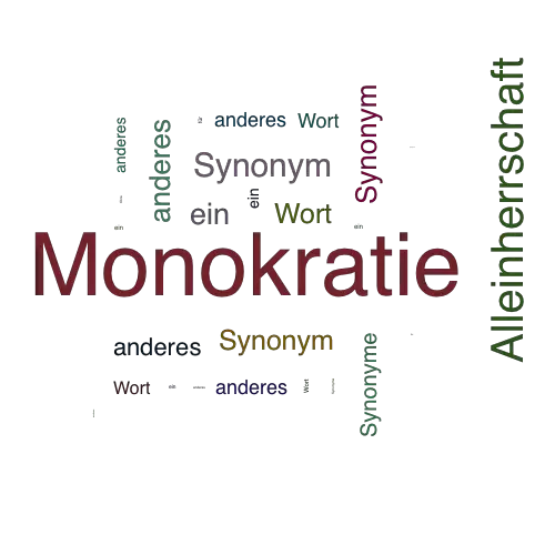 Ein anderes Wort für Monokratie - Synonym Monokratie