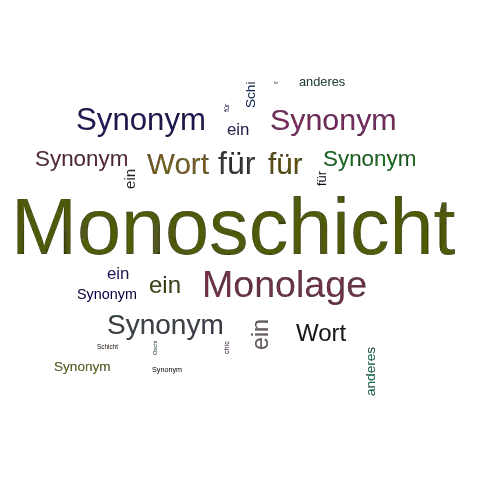 Ein anderes Wort für Monoschicht - Synonym Monoschicht
