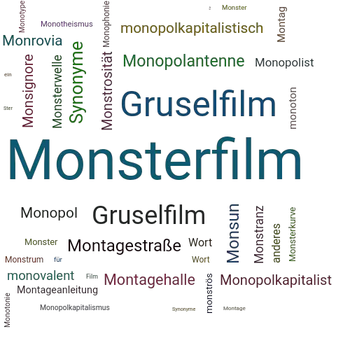 Ein anderes Wort für Monsterfilm - Synonym Monsterfilm