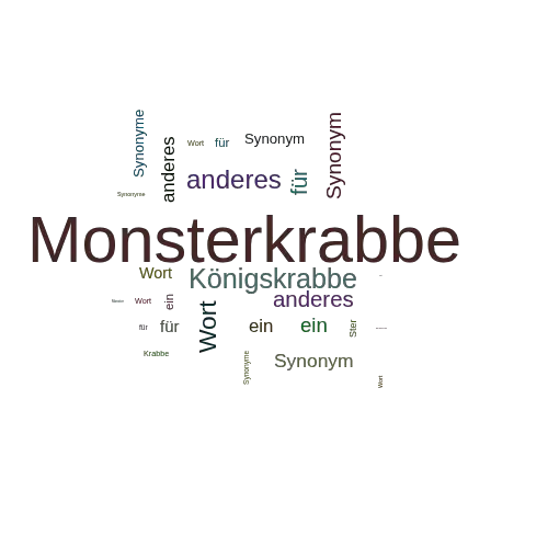 Ein anderes Wort für Monsterkrabbe - Synonym Monsterkrabbe