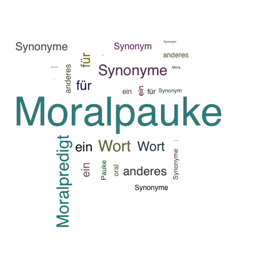 Ein anderes Wort für Moralpauke - Synonym Moralpauke