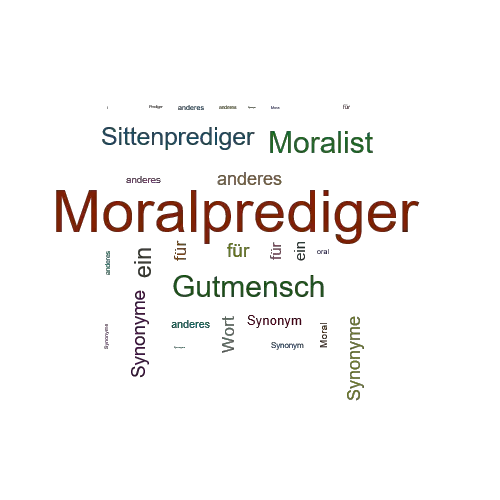 Ein anderes Wort für Moralprediger - Synonym Moralprediger