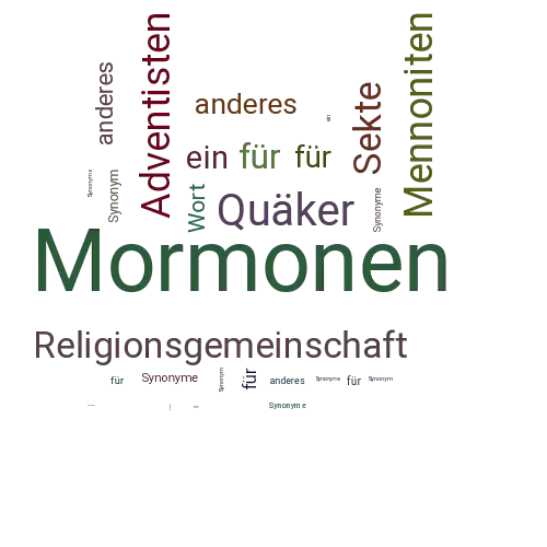 Ein anderes Wort für Mormonen - Synonym Mormonen