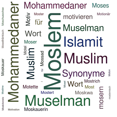 Ein anderes Wort für Moslem - Synonym Moslem